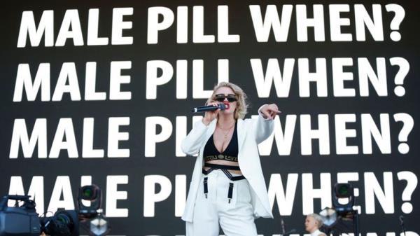 Self Esteem performs on stage at All Points East at Victoria Park in London, Friday, Aug. 19, 2022. (Photo by Scott Garfitt/Invision/AP)