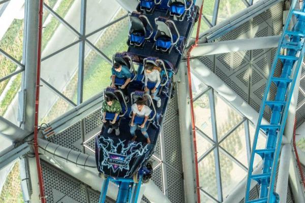 World��s Fastest Vertical-Launch Rollercoaster Storm Coaster at Dubai Hills Mall