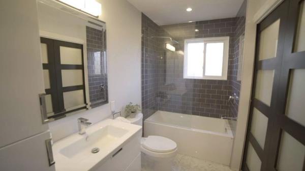 Bathroom with second floor laundry 