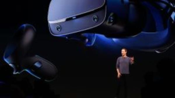 Facebook CEO Mark Zuckerberg introduces the new Oculus Quest as he delivers the opening keynote at the Facebook F8 Conference at McEnery Convention Center in San Jose, California on April 30, 2019. 