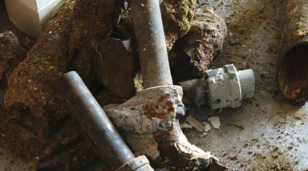 Corroded iron plumbing