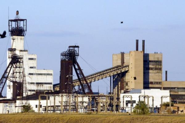 A general view of the Lenin coal mine in the town of Shakhtinsk, some 200 kilometres south of the Kazakh capital Astana
