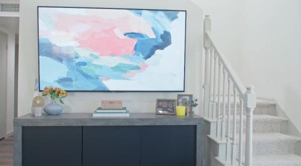 The staircase now has carpeting