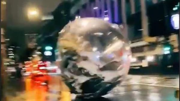 The bauble shed its silver foil coating 