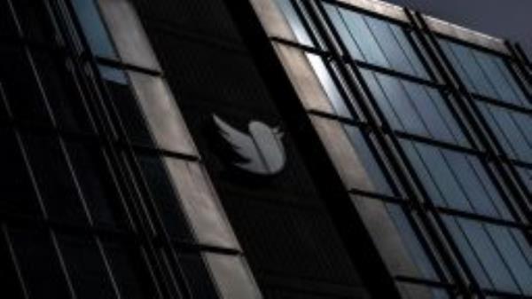 A view of the Twitter logo at its corporate headquarters in San Francisco, California, U.S. October 28, 2022. REUTERS/Carlos Barria