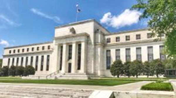 Facade of the Marriner S Eccles building of the United States Federal Reserve, on a bright and sunny day in Washington, DC, United States, July 24, 2017. (Photo by Smith Collection/Gado/Getty Images)