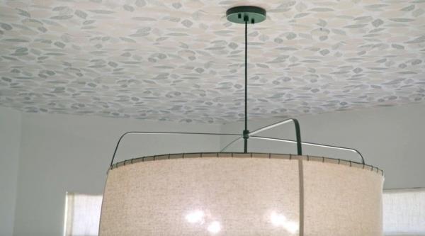 Wallpaper on the ceiling