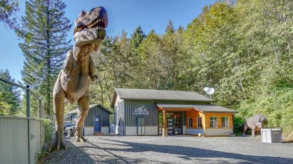 Dino-mite! Dinosaurs Greet Visitors at $1.3M Jurassic-Themed Retreat