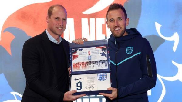 FA president Prince William sent his best wishes to England captain Harry Kane at a ceremony in St George's Park before the team jetted off to Qatar