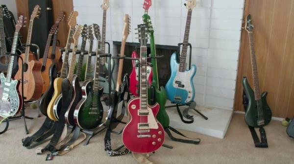 Messy guitar collection