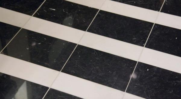 Nero Marquina marble mixed with white