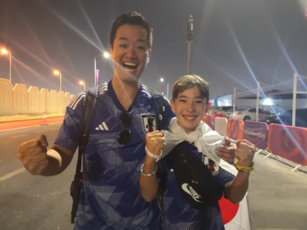 1. Takashi and his son Kayde said they were in disbelief when Japan scored the second goal.&nbsp;