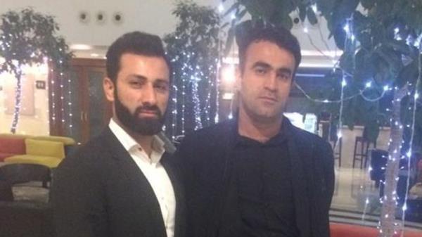 Raman, left, with his cousin Motaleb. The pair grew up together in Iran.