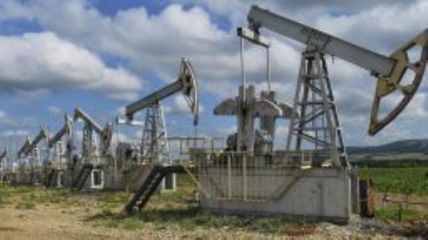 Oil production by Tatneft at the Romashkinskoye field. Genre photography. 27.07.2022 Russia, Tatarstan, Almetyevsk 
