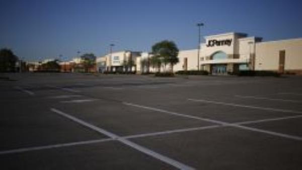 An empty parking lot is seen outside a closed JC Penney Co. store in Mt. Juliet, Tennessee, U.S., on Thursday, April 16, 2020. 