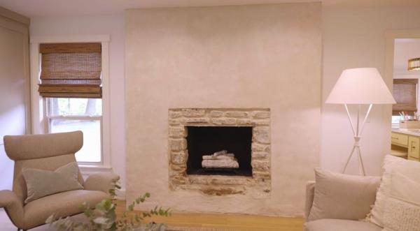 Remodeled fireplace