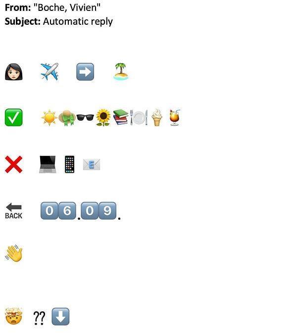 emoji out-of-office message example