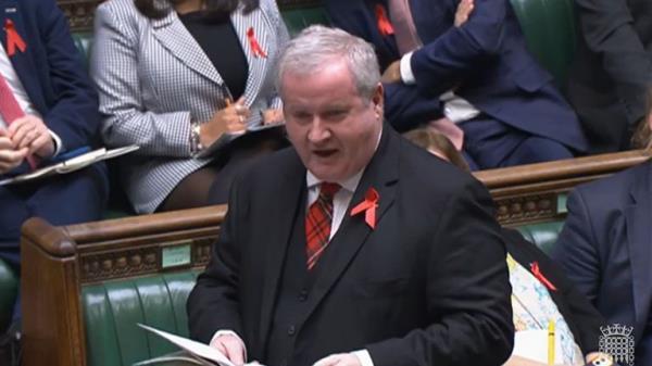 SNP Westminster leader Ian Blackford speaks during Prime Minister's Questions in the House of Commons, London. Picture date: Wednesday November 30, 2022.

