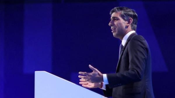 British Prime Minister Rishi Sunak speaks during the Confederation of Biritish Industry (CBI) conference in Birmingham, Britain November 21, 2022. REUTERS/Phil Noble