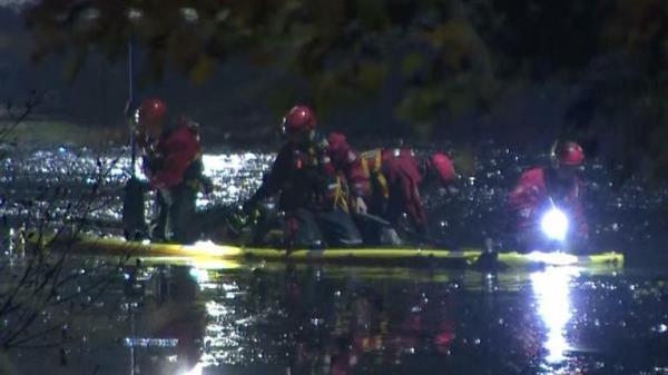 Rescue underway on a lake in Solihull