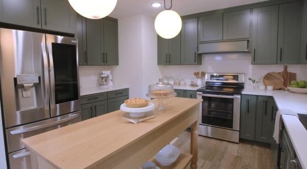 Much better use of kitchen space where the washer and dryer were once located