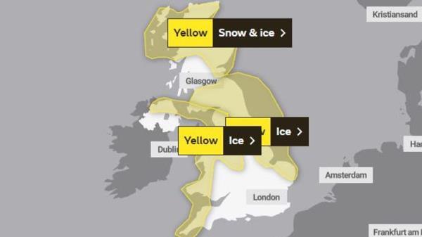 Met office's yellow warnings