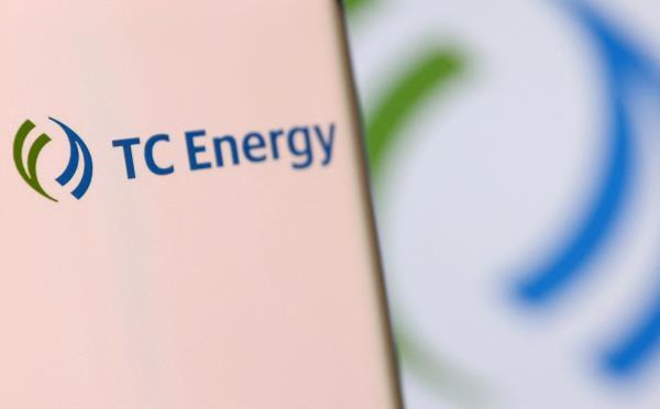 Illustration shows smartphone with TC Energy's logo displayed
