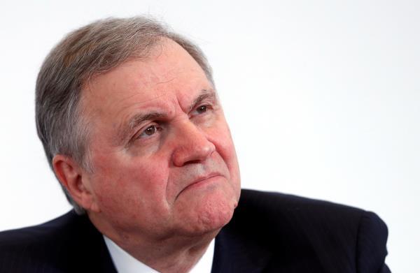 Bank of Italy Governor Ignazio Visco looks on during a meeting in Rome