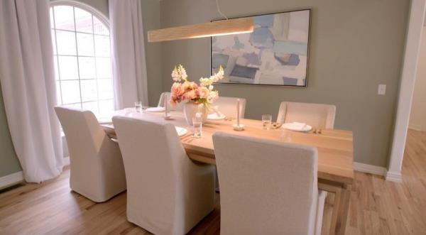 The remodeled dining room