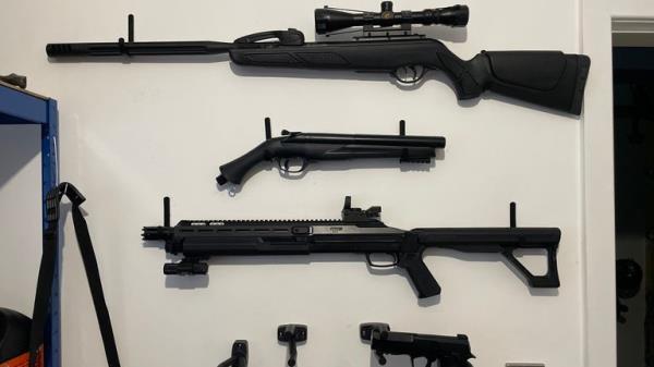 Barry collects air rifles and other guns