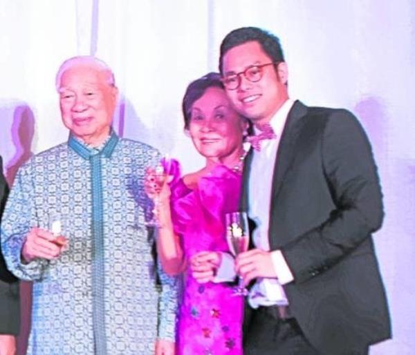 Francis Gotianun with his grandparents in 2012