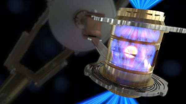 High-powered lasers were used, converging on a target 'about the size of a peppercorn'