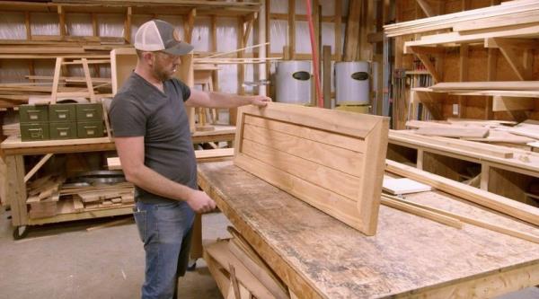 Dave Marrs crafting a cedar shutter