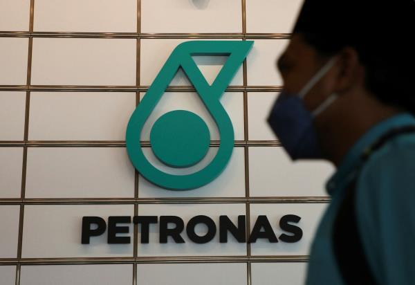 A logo of Petronas is seen at their office in Kuala Lumpur