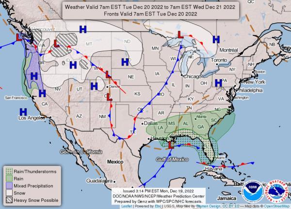 Hazardous storm system hits United States ahead of winter holidays